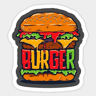 Burger Sticker